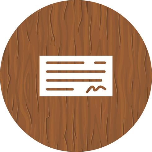 Cheque Icon Design vector