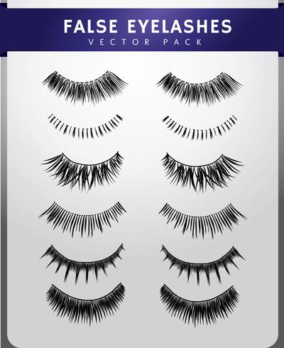 False Eyelashes Pack vector