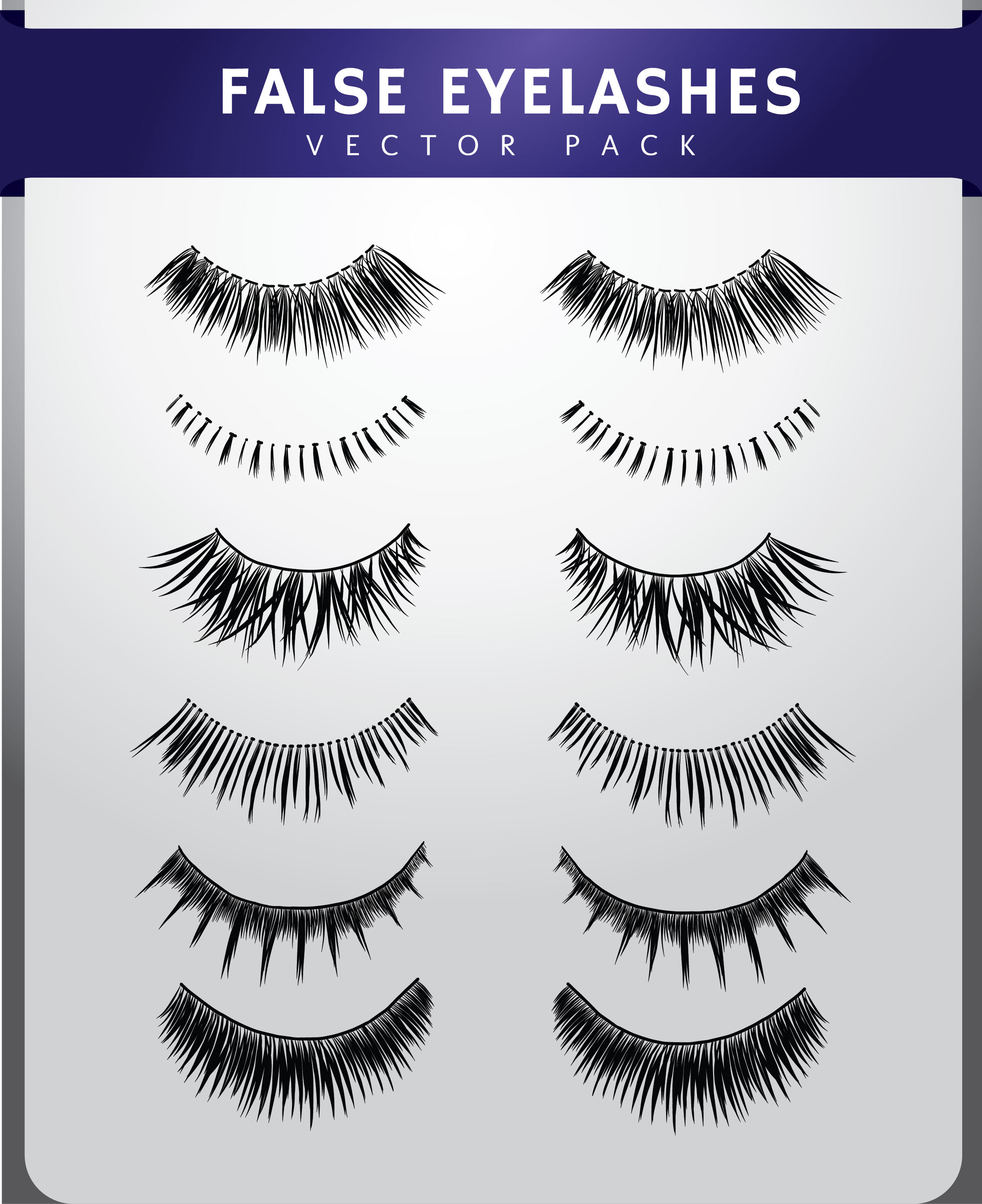 False Eyelashes Pack 495077 Vector Art at Vecteezy
