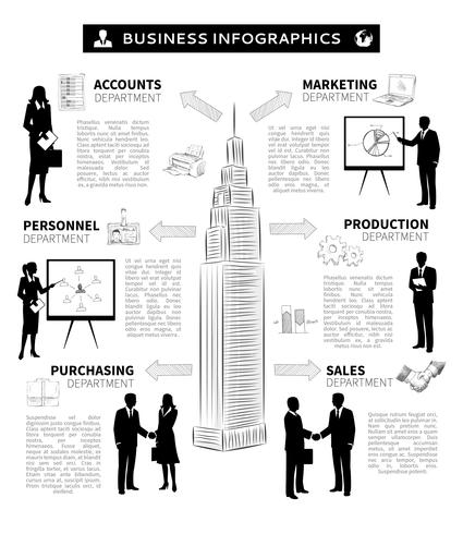 Business people infographics vector