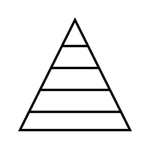 Pyramid graph Line Black Icon vector