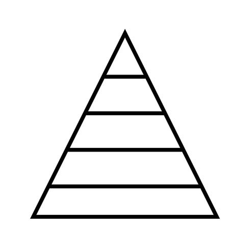 Pyramid graph Line Black Icon vector