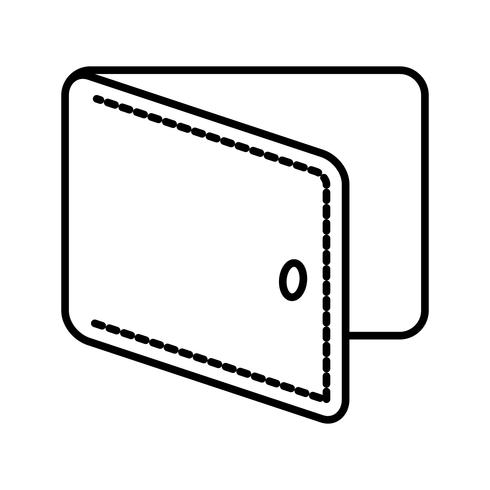 Wallet Line Black Icon vector