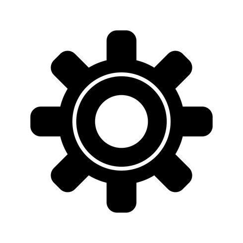 Setting Glyph Black Icon vector