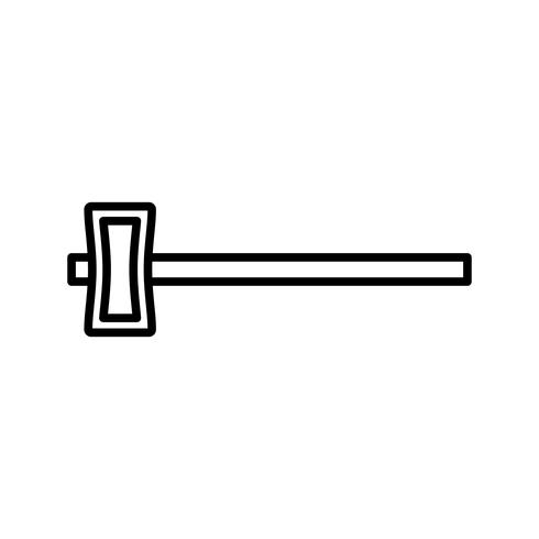 Sledge hammer Line Black Icon vector