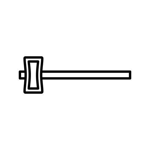 Sledge hammer Line Black Icon vector