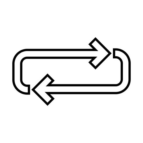 Loop Line Black Icon vector