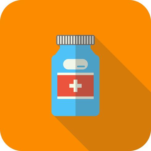 Medicine Flat Long Shadow Icon vector