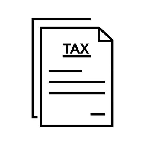 Tax Line Black Icon vector
