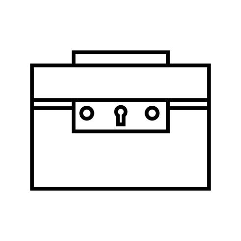 Briefcase Line Black Icon vector