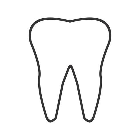 tooth Line Black Icon vector