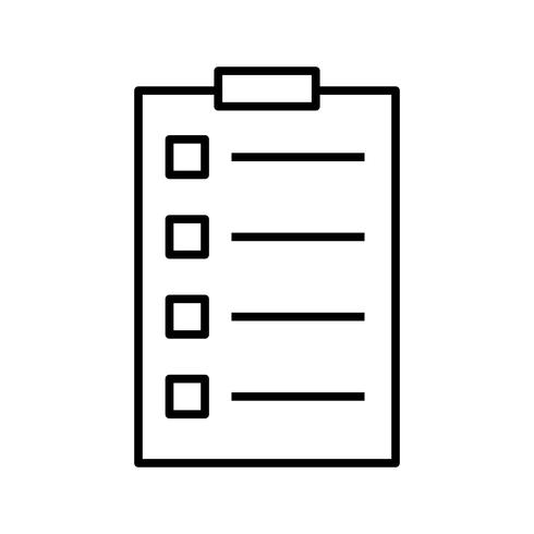 Tasks Line Black Icon vector