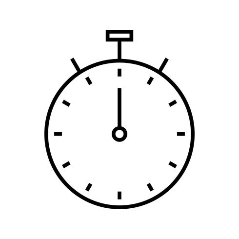 Timer Line Black Icon vector