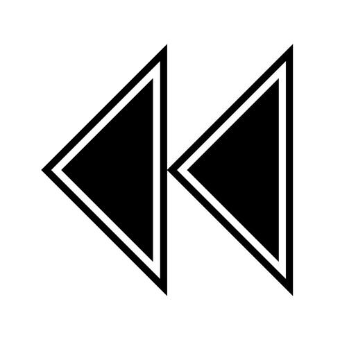 Backward Arrows Icon Design vector