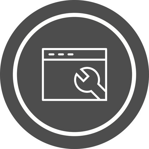 Browser Settings Icon Design vector