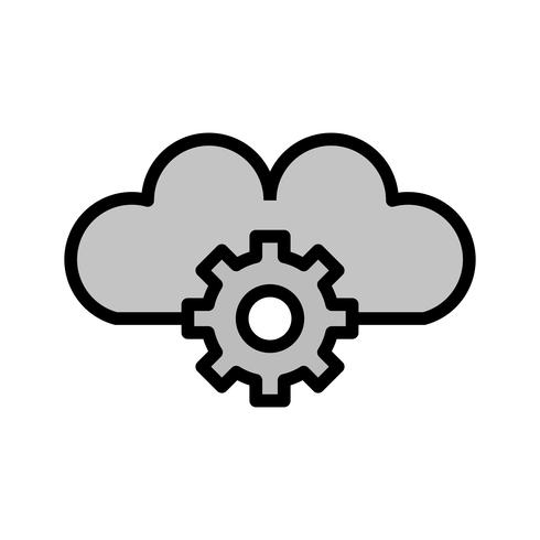 Cloud Settings Icon Design vector