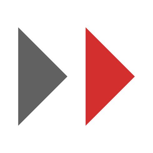 Diseño de icono de flechas hacia adelante vector