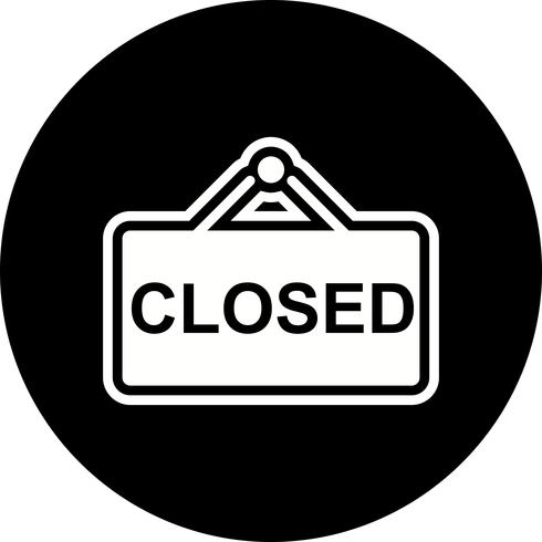 Closed Sign Icon Design vector