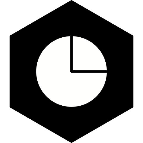 Diseño de iconos de gráfico circular vector