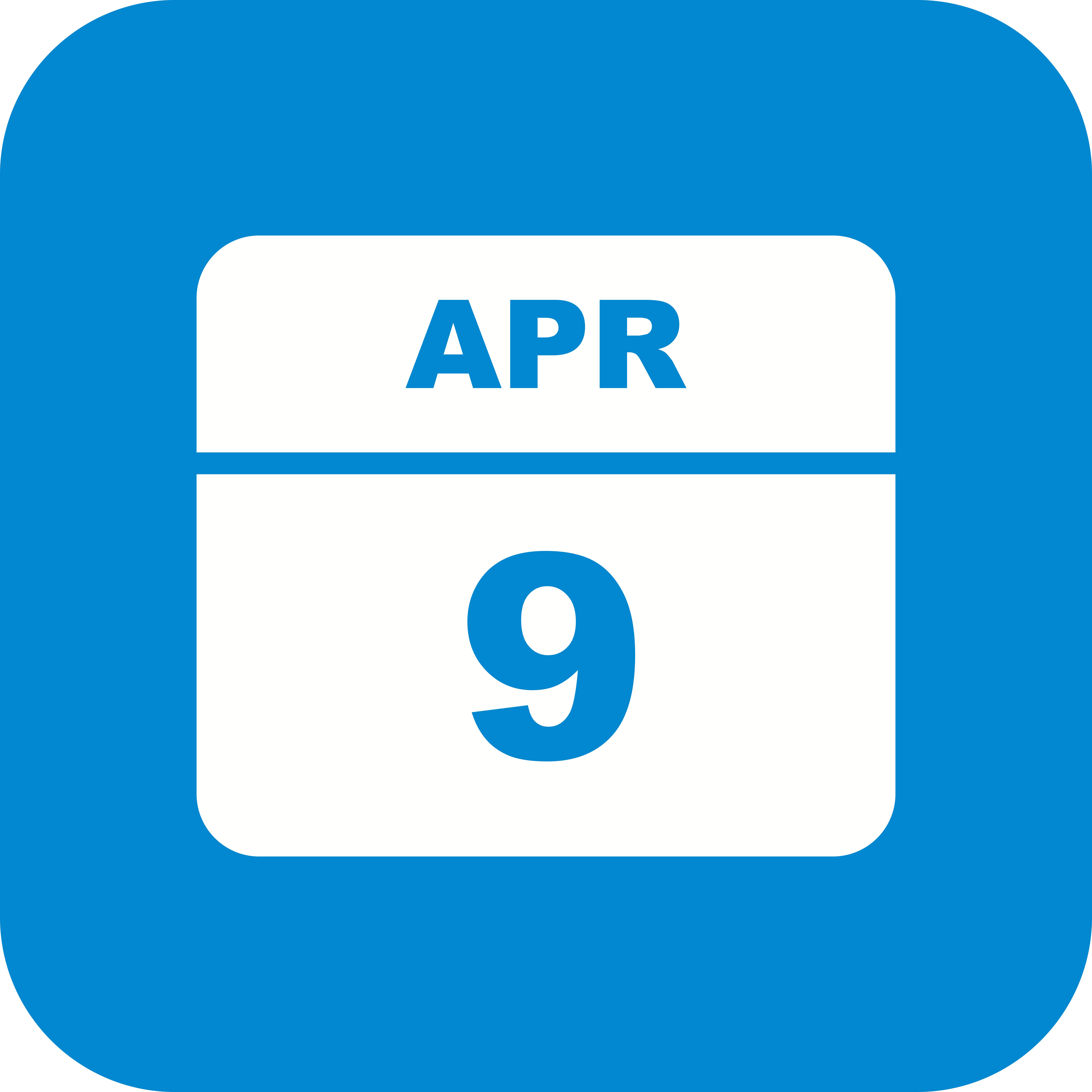 April 9th Date on a Single Day Calendar 496075 Vector Art at Vecteezy