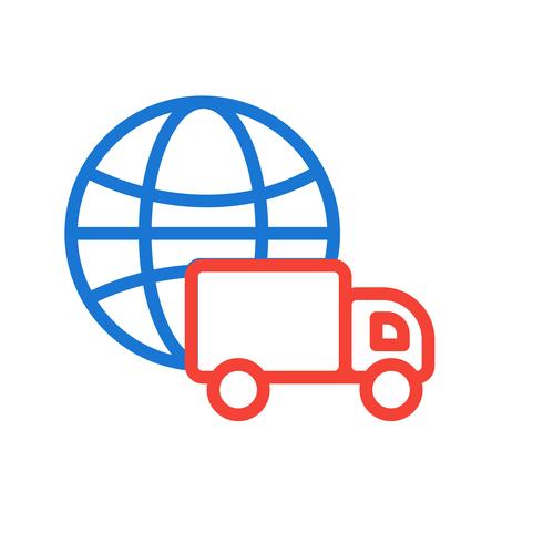 Diseño de iconos de entrega global vector
