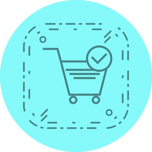 Verified Cart Items Icon Design vector