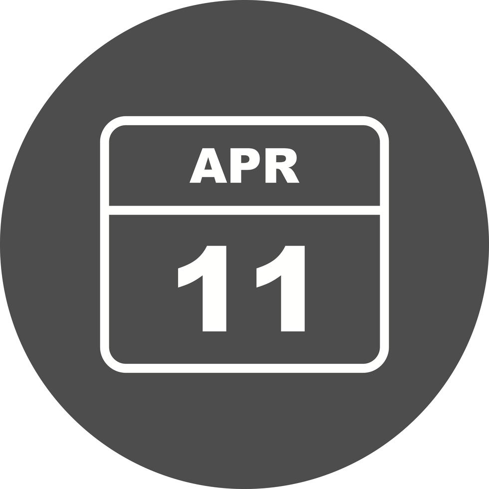 april-11th-date-on-a-single-day-calendar-496082-vector-art-at-vecteezy