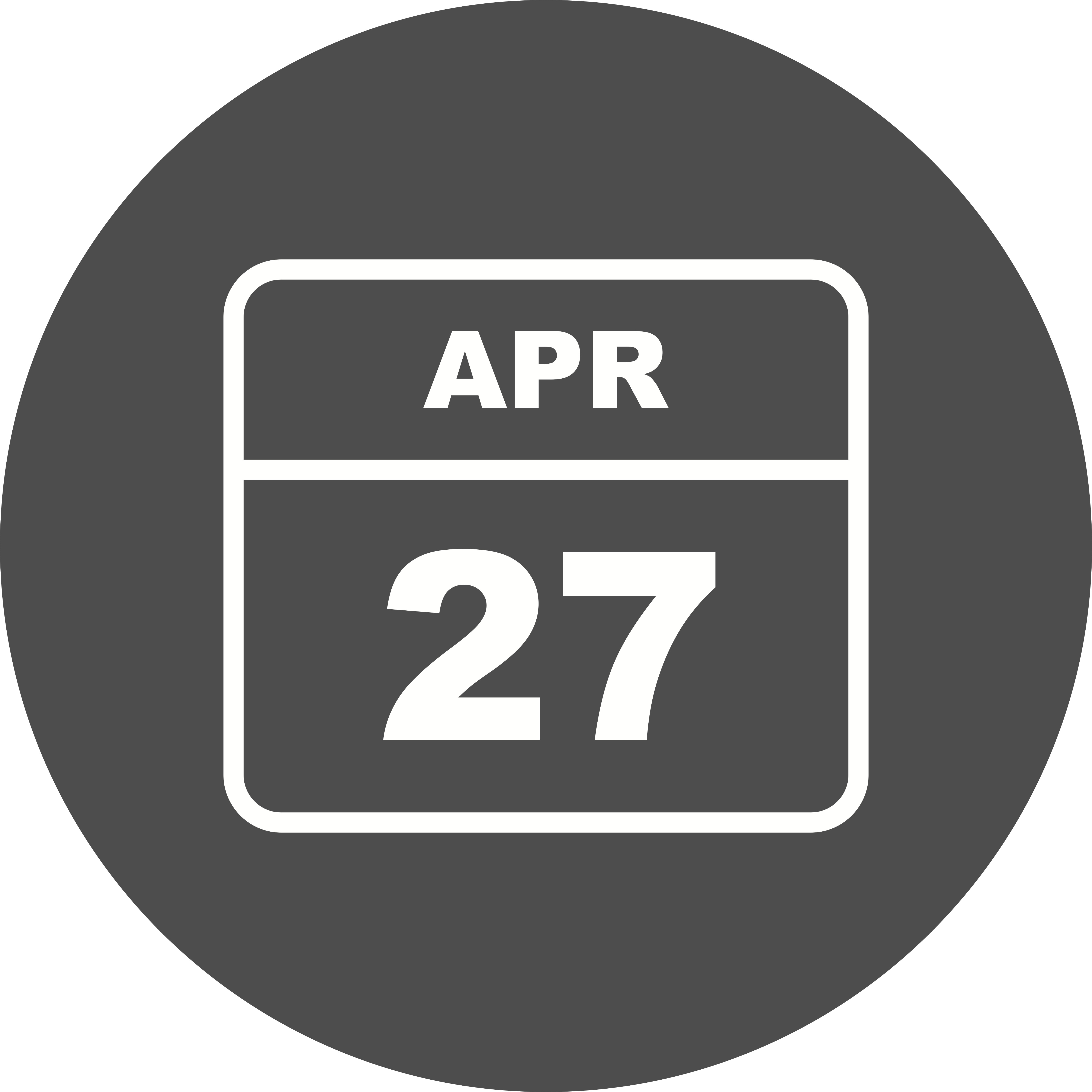 April 27th Date on a Single Day Calendar 496118 Vector Art at Vecteezy