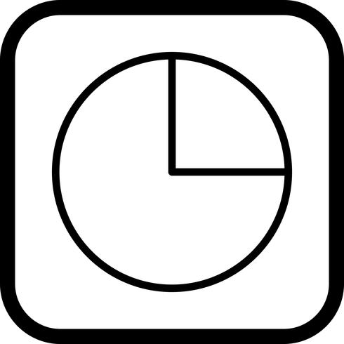 Diseño de iconos de gráfico circular vector