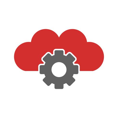 Cloud Settings Icon Design vector