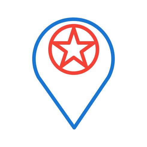 Starred Location Icon Design vector