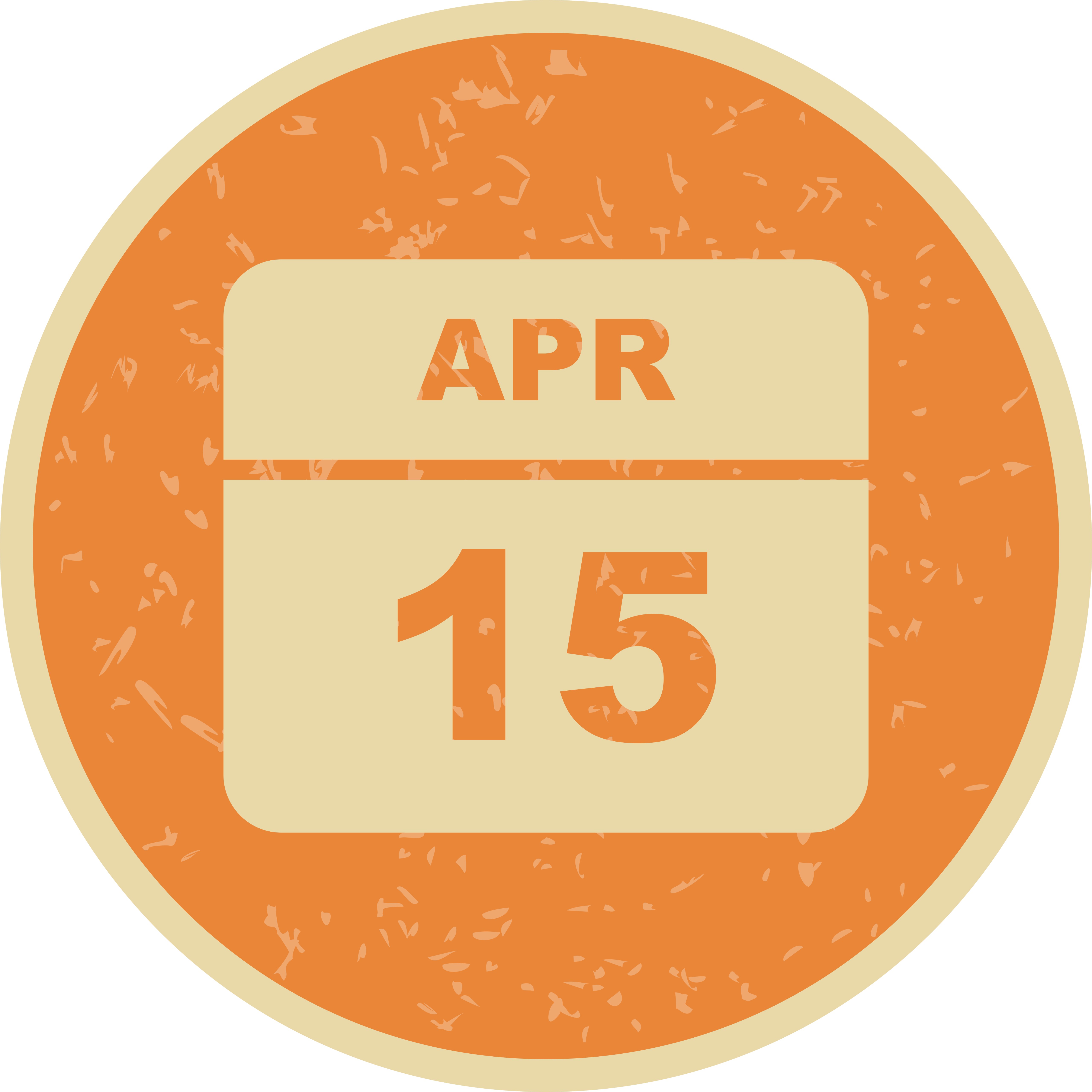April 15th Date on a Single Day Calendar 496558 Vector Art at Vecteezy