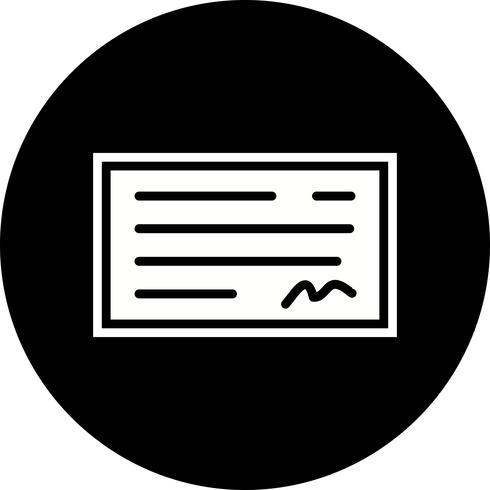 Cheque Icon Design vector