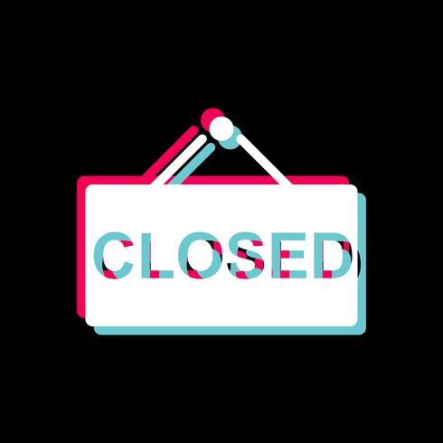 Closed Sign Icon Design vector