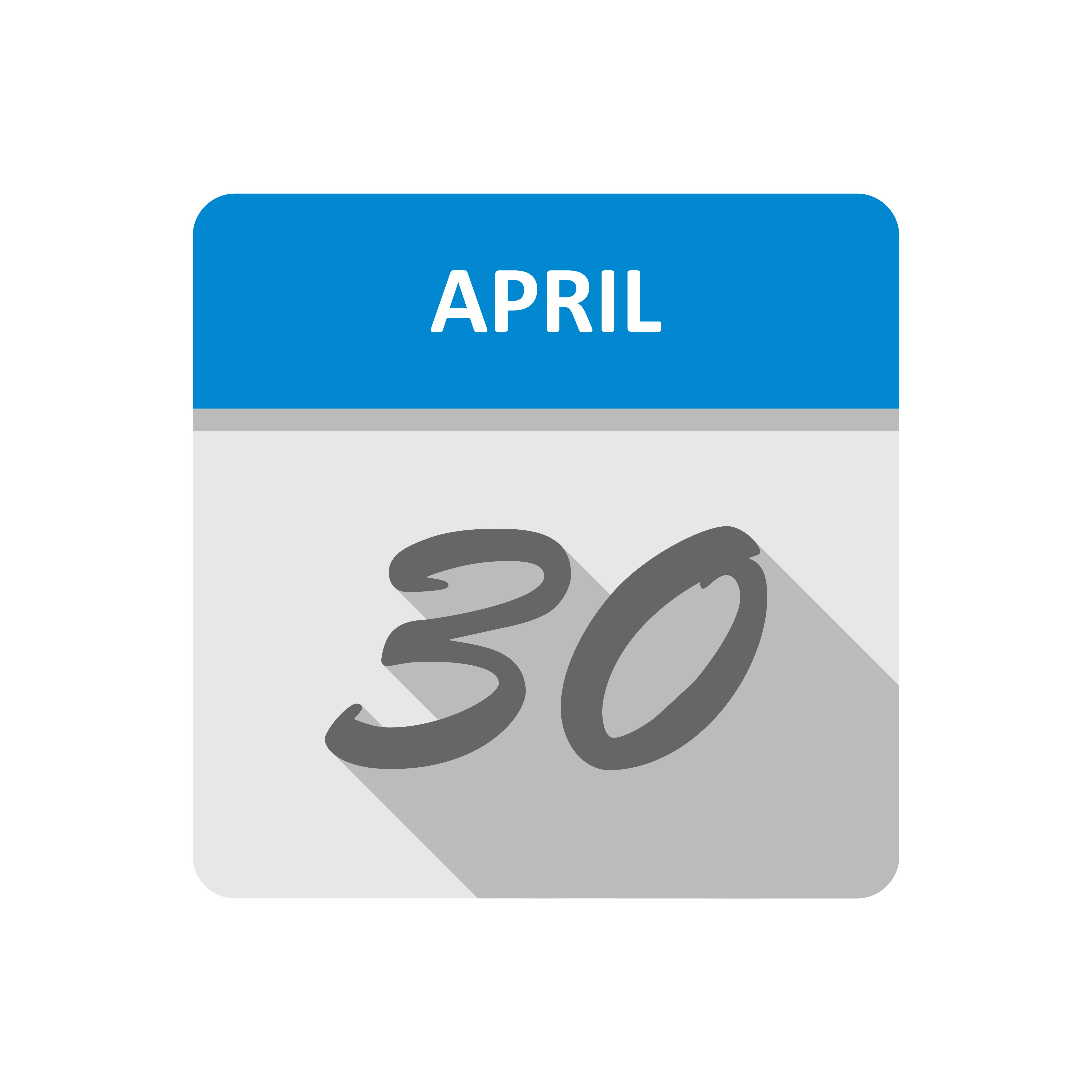 April 30th Date on a Single Day Calendar 496806 Vector Art at Vecteezy