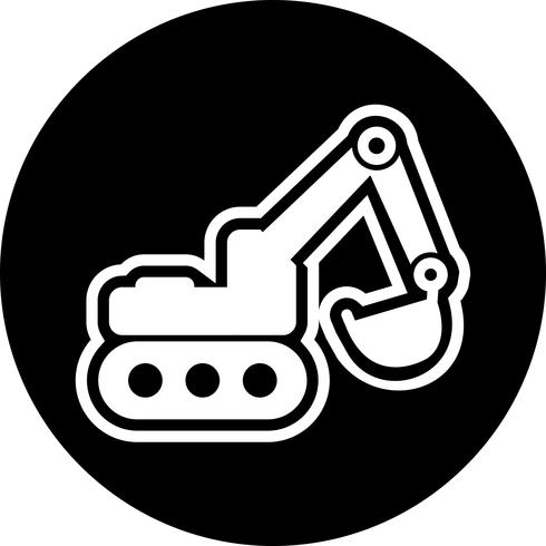 Excavator Icon Design vector