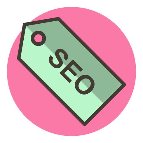 Diseño de icono de etiqueta SEO vector