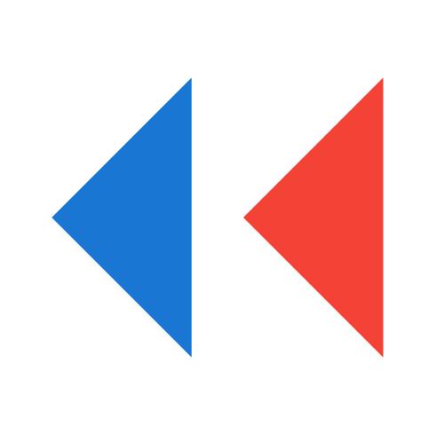  Backward Arrows Icon Design vector
