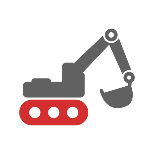 Excavator Icon Design vector