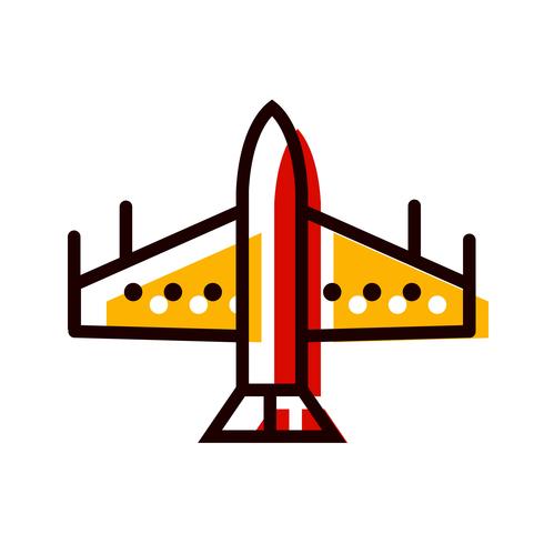 Diseño de icono de avión de combate vector