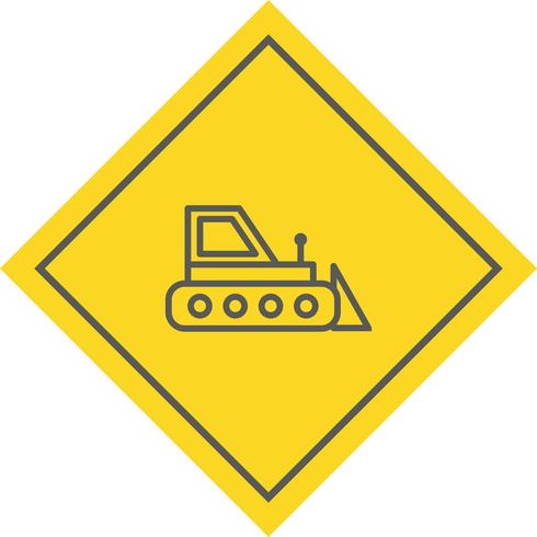 diseño de icono de bulldozer vector