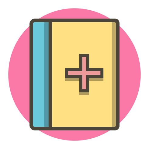 Diseño de icono de libro médico vector