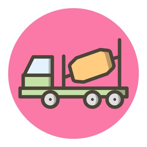 Concrete Mixer Icon Design vector