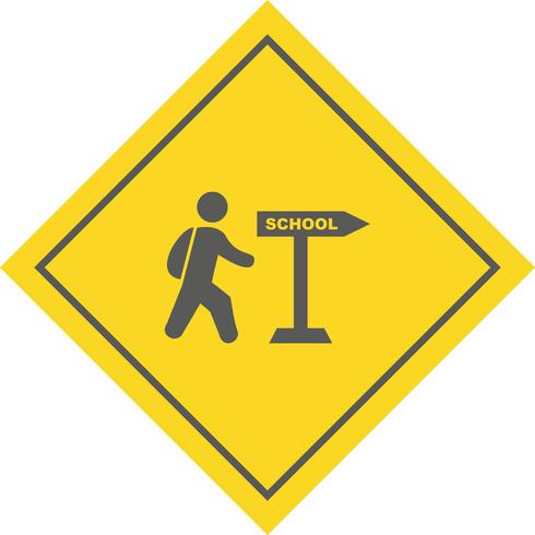 Walking to School Icon Design vector