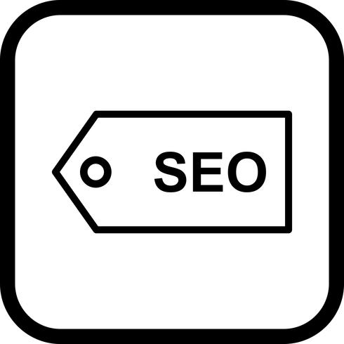 Diseño de icono de etiqueta SEO vector