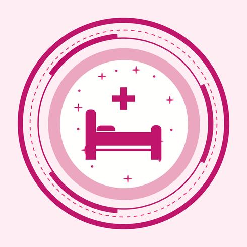 Bed Icon Design vector