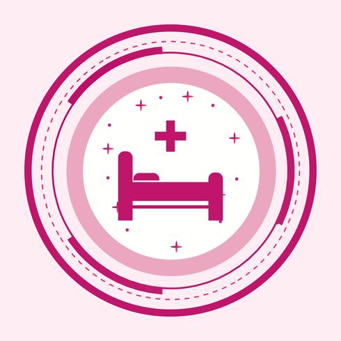 Bed Icon Design vector