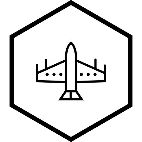 Diseño de icono de avión de combate vector