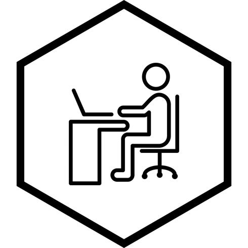 Using Laptop Icon Design vector