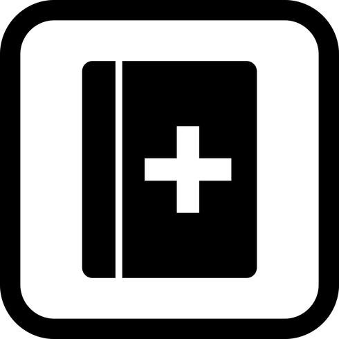 Diseño de icono de libro médico vector